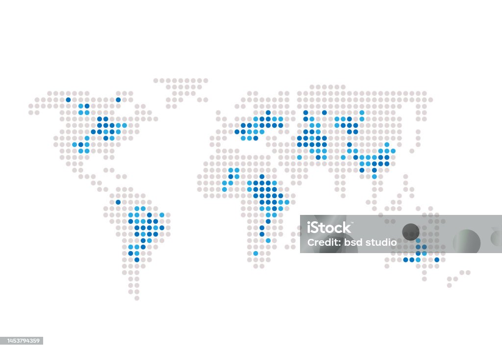 Map Elements Graphics Dot Map Infographic Chart Design Element Stock Illustration - Download ...