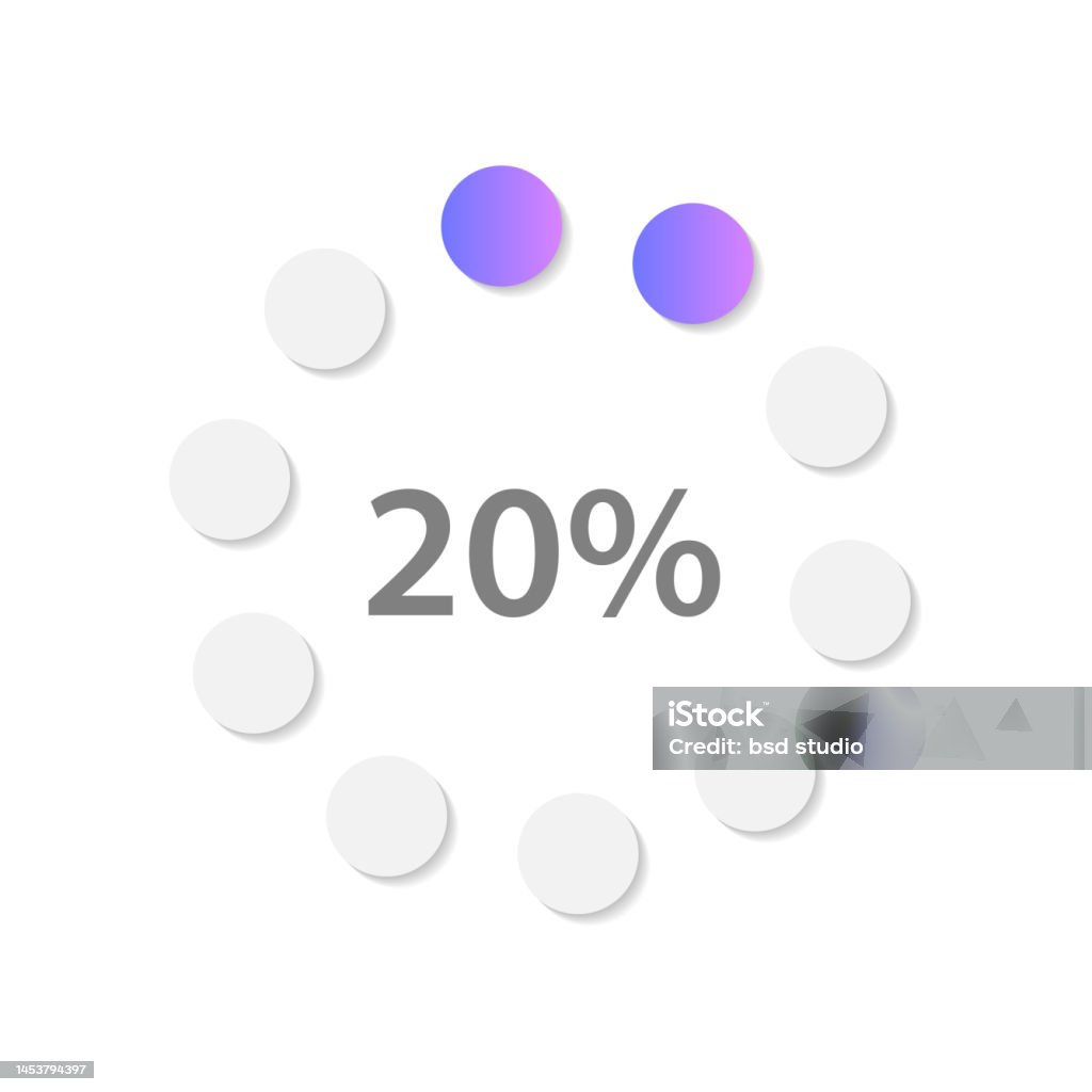Gradient Chart Circular Radial Gradient Infographic Chart Design Template Stock Illustration ...