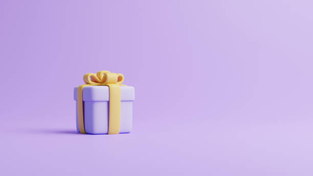 istock Gift box on pastel purple background 1453796753