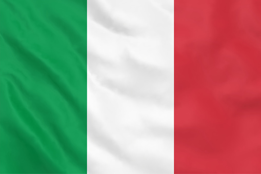 Flag of Vatican City (Holy See) waving in the wind, isolated white background.