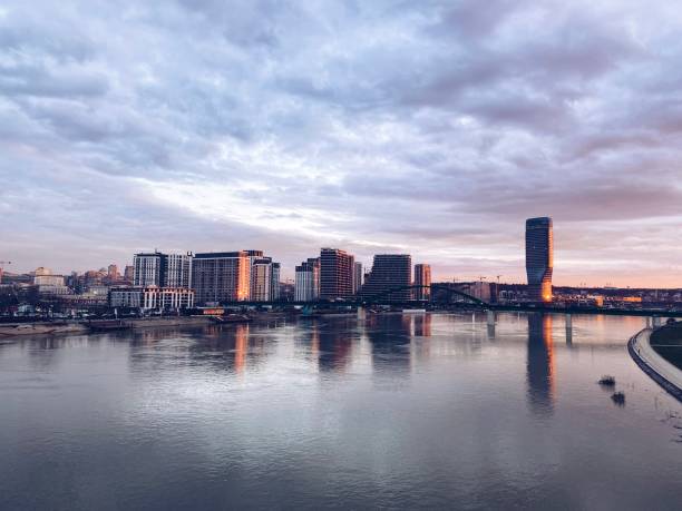 istock Skyline of Belgrade from Brankov Bridge 1453798382