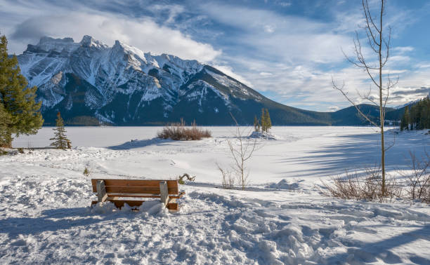 istock Winter Park Bench at Lake Minnewanka 1453800331