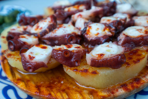 istock Octopus with potato baked in olive oil, traditional Spanis dish 1453801540