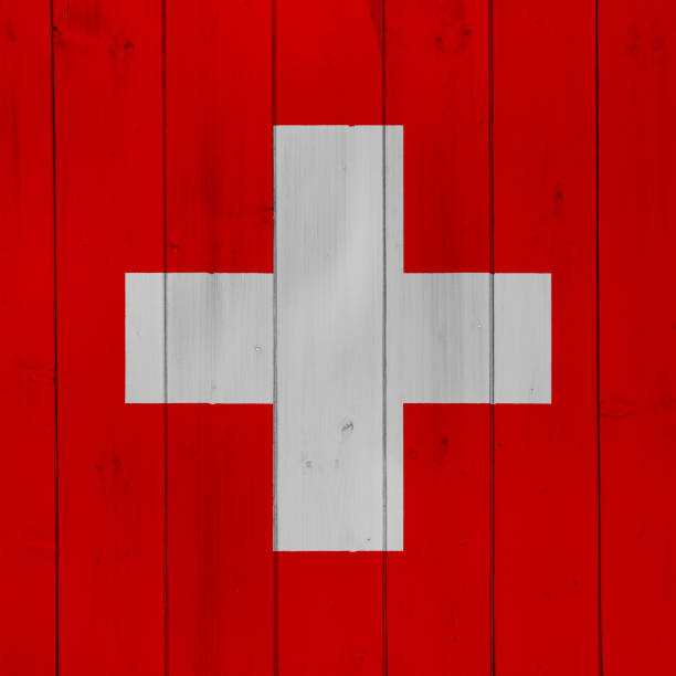 istock Switzerland flag on a textured background. conceptual collage. 1453802646