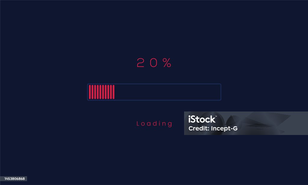 Processing Loading Bar 20 Percent Uploading Progress Bar Red Loading And Processing Menu Bar ...