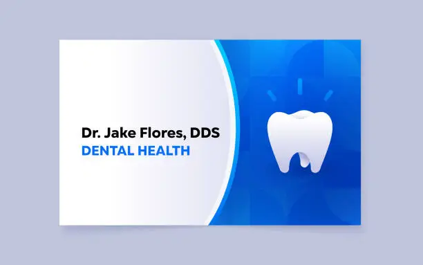 Vector illustration of Dental Health Dentist Business Card Layout Design