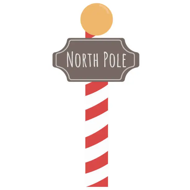 Vector illustration of Vector illustration of North Pole Sign