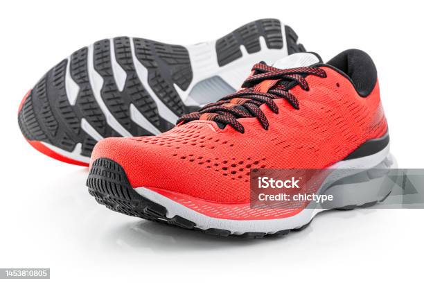 Running Shoes Stock Photo - Download Image Now - Sports Shoe, White Background, Shoe