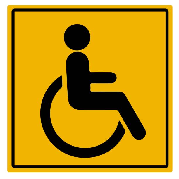 Sign place for disabled. Vector illustration in trendy flat style. EPS 10. Sign place for disabled. Vector illustration in trendy flat style. EPS 10. baka stock illustrations