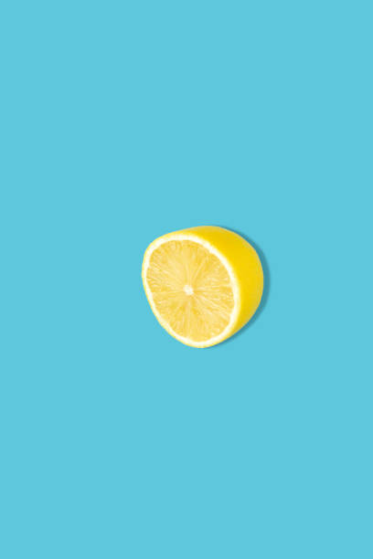 istock Creative photos of tangerines on a blue background: 1453815502