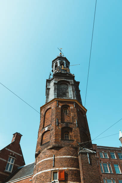 istock Vertical shot of a clock tower in Amsterdam 1453815734