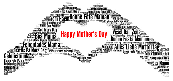 Happy Mother's day word cloud in different languages