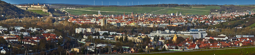 Panoramic view of Würzburg in Bavaria