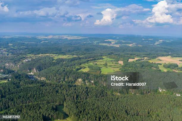 Flight Over Franconian Switzerlandgermany Stock Photo - Download Image Now - Aerial View, Agricultural Field, Agriculture
