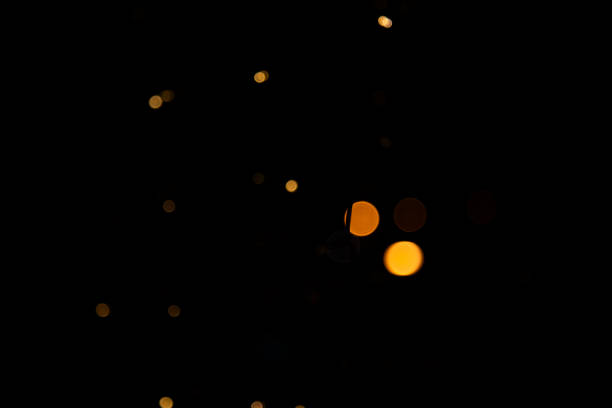 istock Black background with yellow boceh 1453817487