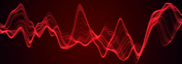istock Digital wave with meny dots. Abstract backdrop of dynamic wave. Technology or science banner. 3d widescreen 1453818564