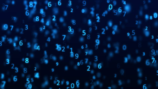 istock Cyberspace background with digits set of different sizes. Technology or science banner. 3d rendering 1453818645