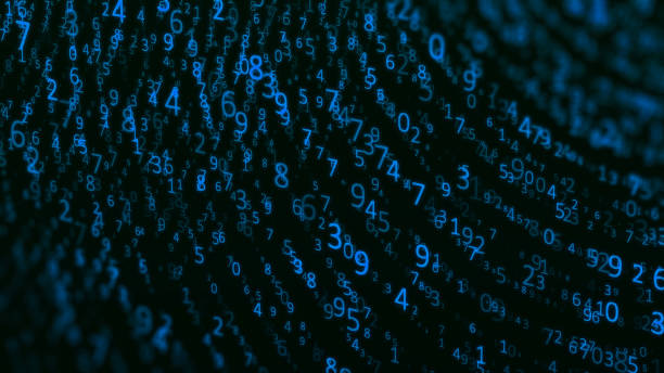 istock Digital wave with many numbers. Cyberspace background with digits set of different sizes. Technology or science. 3d 1453818684
