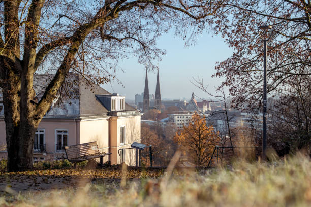View of a city from a hill range
