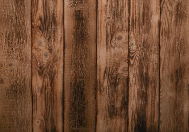 la trama è realizzata in legno naturale. - knotted wood plank wall abstract texture foto e immagini stock