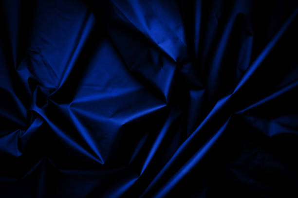 istock blue nylon texture. minimalist and elegant crumple textile 1453819935