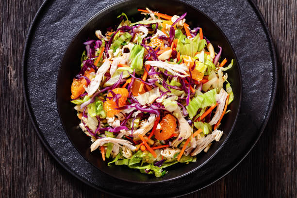 istock Chinese Chicken Salad with mandarins and veggies 1453824575