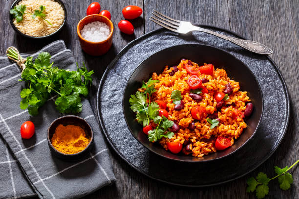 istock jollof rice with red beans, tomato, spices 1453825583