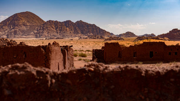 istock Abandoned village in the desert 1453827131
