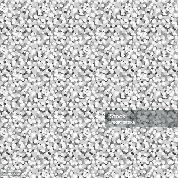 Vector Shiny Metallic Silver Seamless Pattern Texture Stock ...