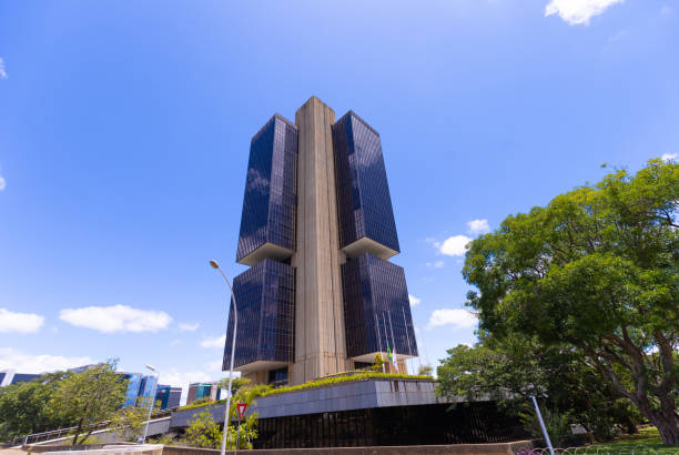 Photo of the Central Bank of Brazil in the city of Brasília - Federal District. Photo of the Central Bank of Brazil in the city of Brasília - Federal District. Brasília, Federal District - Brazil. January, 01, 2023. central bank stock pictures, royalty-free photos & images