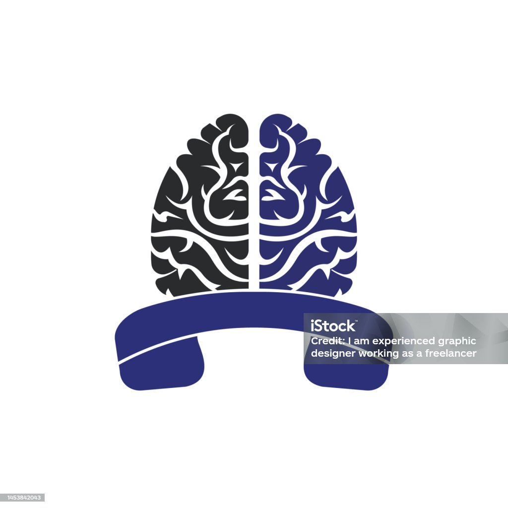 Brain Call Brain Call Vector Symbol Design Template Stock Illustration - Download ...