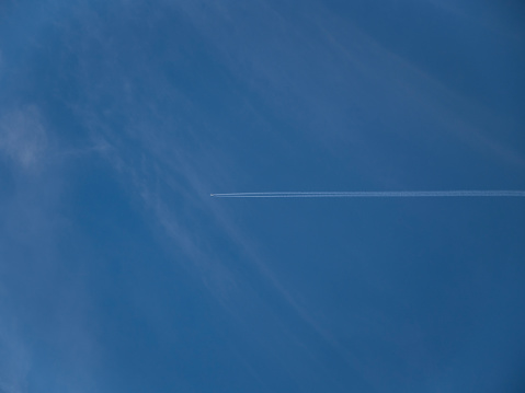 airplane crossing the sky