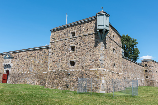 Chambly, Quebec, Canada – 9 July 2022 :  The Fort Chambly National Historic Site in Chambly