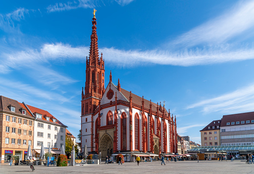 The Maria Chappel or Marienkapelle, a Roman Catholic church at the Unterer Markt square in the Bavarian town of Wurzburg, Germany.