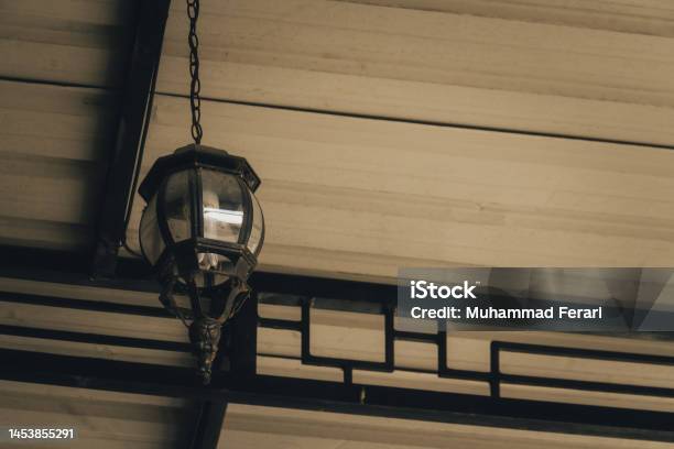 Vintage Lamp In The Sky House Stock Photo - Download Image Now - 1980-1989, Abstract, Architecture