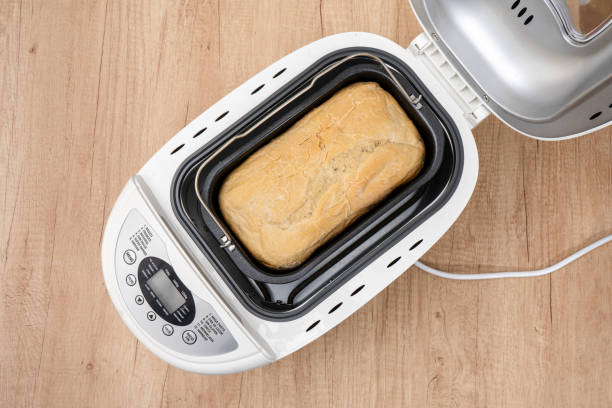 istock Bread mold inside the kneading barrel inside the home bread machine. 1453863026
