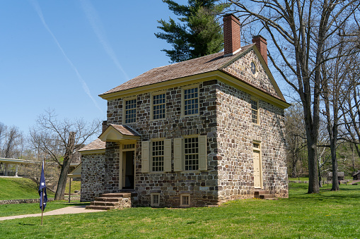 George Washington's winter headquarters in Valley Forge National Historical Park, Pennsylvania