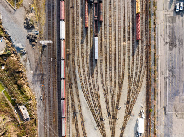 istock Railroad Sorting Yard In Interbay Seattle Washington 1453875091