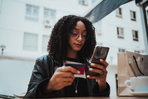 istock Young woman buying on the internet. 1453879563