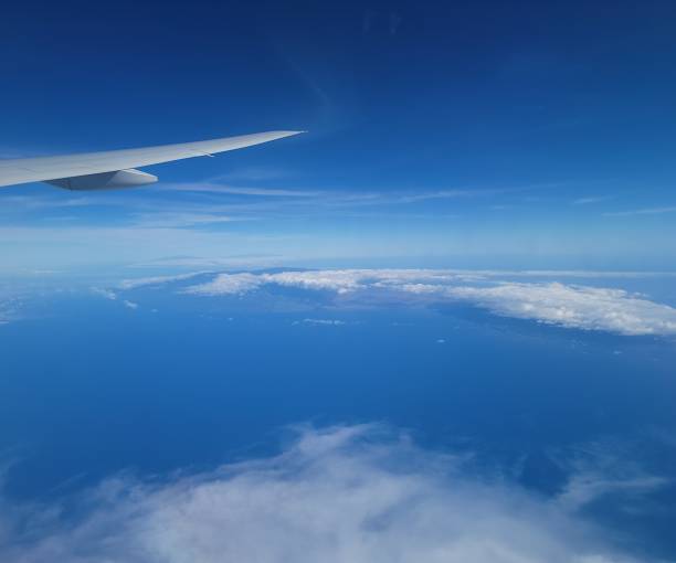 Ariel view over the Pacific Ocean
