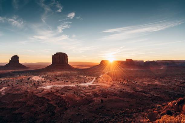 istock The Sunrise at Monument Valley 1453882387