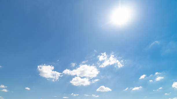 istock Panoramic view of clear blue sky and clouds, clouds with background. 1453885360