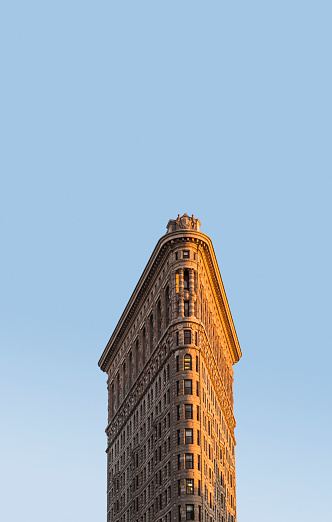 Low angle view of Flatiron Building, New York City, USA