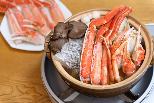 Crab hot pot, a classic winter dish