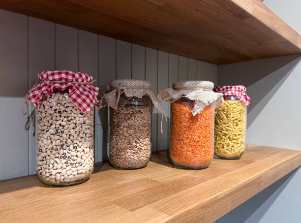 istock Legumes in jars in the Kitchen Pantry 1453894947
