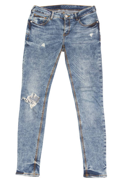 istock denim jeans isolated over white background, denim pants mockup 1453897817