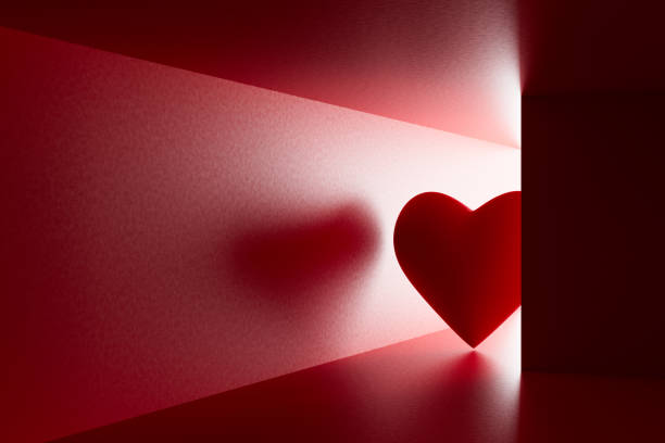 istock Heart hiding behind walls Valentine's Day background 1453902053