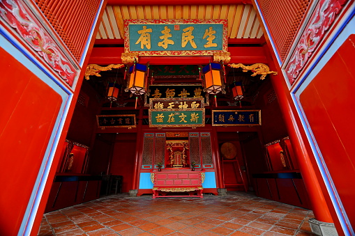 This beautifully preserved historic temple in Taiwan's capital, Taipei, was built to a traditional Chinese design.