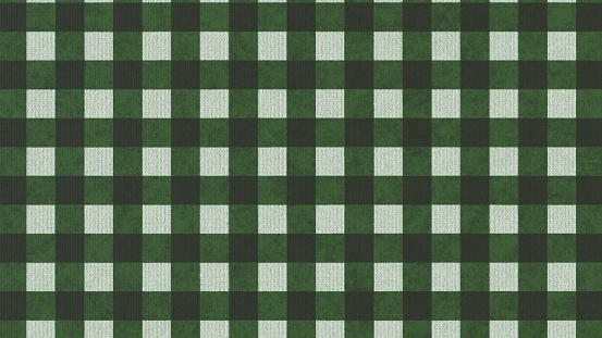 Plaid Fabric Green Black White Colors. St. Patrick's Day Background