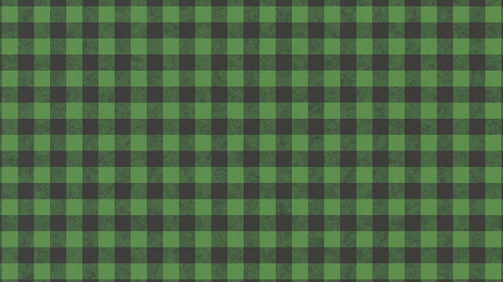 Plaid Fabric Green and Black Colors. St. Patrick's Day Background